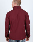 Mens Aztec Softshell Water-Resistant Jacket - Burgundy