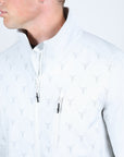 Mens Aztec Softshell Water-Resistant Jacket - White