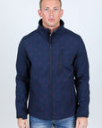 Mens Aztec Softshell Water-Resistant Jacket - Navy
