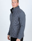 Mens Aztec Softshell Water-Resistant Jacket - Gray