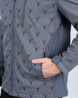 Mens Aztec Softshell Water-Resistant Jacket - Gray