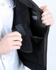 Mens SoftShell Concealed Carry Water-Resistant Vest - Black