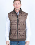 Mens Aztec SoftShell Concealed Carry Water-Resistant Vest - Brown