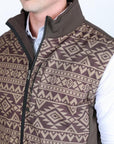 Mens Aztec SoftShell Concealed Carry Water-Resistant Vest - Brown