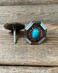Octagon Turquoise and Blue Enamel Saddle Set SSW221L
