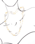 Natural Shine Grey Agate Endless Necklace