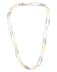 Natural Shine Grey Agate Endless Necklace
