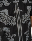 Men's Cotton Black Rhinestone T-shirt