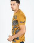 Men's Cotton Mustard Rhinestone T-shirt