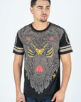 Men's Cotton Black Rhinestone T-shirt