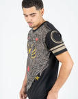 Men's Cotton Black Rhinestone T-shirt