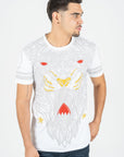 Men's Cotton White Rhinestone T-shirt