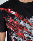 Men's Cotton Black Rhinestone T-shirt