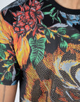 Men's Cotton Black Rhinestone T-shirt
