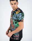 Men's Cotton Black Rhinestone T-shirt
