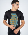 Men's Cotton Black Rhinestone T-shirt