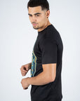Men's Cotton Black Rhinestone T-shirt