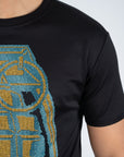 Men's Cotton Black Rhinestone T-shirt