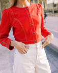 MASON'S DAUGHTER | Ava Jacket, Red Cotton Twill