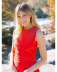 MASON'S DAUGHTER | Mia Dress, Red Cotton Twill