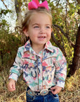 Shea Baby Wild Buffalo Pearl Snap Onesie