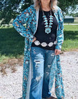 All Turquoise Long Duster Dress