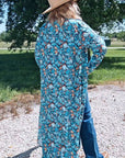 All Turquoise Long Duster Dress