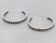 June Stud Bubble Hoop Fashion Earring - Silver