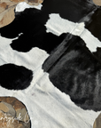 Black and White Hair On Cowhide Rug