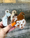 Cowhide Cowtag Keychain