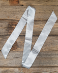 Silver / Grey Western Skinny Mini Wild Rag Scarf / Cowgirl Necktie