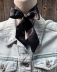 Black Western Skinny Mini Wild Rag Scarf / Cowgirl Necktie