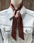 Brown Western Skinny Mini Wild Rag Scarf / Cowgirl Necktie