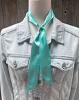 Turquoise Western Skinny Mini Wild Rag Scarf / Cowgirl Necktie