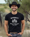 Whiskey Is My Spirit Animal Graphic Tee - Bourbon Cowgirl