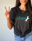 Spirited Horse Black Graphic Tee Shirt - Bourbon Cowgirl