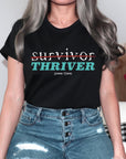 Survivor Thriver Black Graphic Tee Shirt - Bourbon Cowgirl