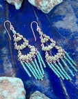 Turquoise Layered Chandelier Earrings