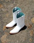 T0143 - TEEN'S EMBROIDERY WHITE SNIP TOE COWBOY BOOT