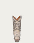 T0021 - TEEN'S WHITE GLITTERED INLAY SNIP TOE COWBOY BOOT