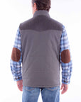 Canvas Vest W/quilted Plaid Lining - TR-079