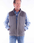 Canvas Vest W/quilted Plaid Lining - TR-079
