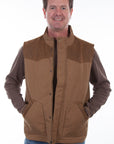 Canvas Vest W/quilted Plaid Lining - TR-079