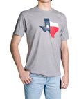 Texas State Flag T-Shirt - Heather Gray