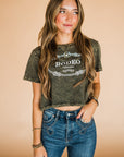 The Rodeo Retro Cropped Tee in Olive