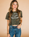 The Rodeo Retro Cropped Tee in Olive