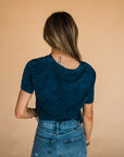 The Rodeo Retro Cropped Tee in Navy