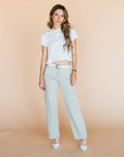 The Talia Western Concho Belt in White