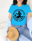 Bourbon Cowgirl Logo Turquoise Tshirt - Bourbon Cowgirl