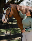 Roxana - Black & Luxe Gray Long Sleeve Riding Shirt